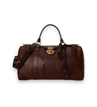 Polo Ralph Lauren Br?zowa skórzana torba podró?na Heritage Lock