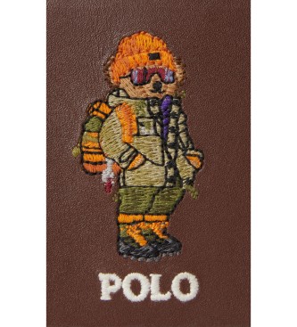 Polo Ralph Lauren Brunt Polo Bear kortholder i læder