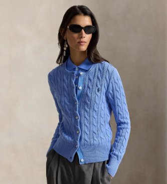 Polo Ralph Lauren Blue cable-knit cotton cardigan