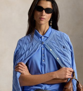 Polo Ralph Lauren Blue cable-knit cotton cardigan