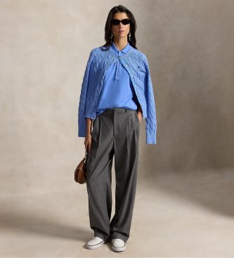 Polo Ralph Lauren Blue cable-knit cotton cardigan