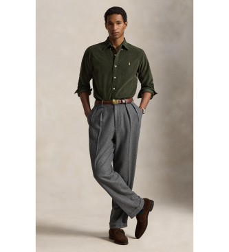 Polo Ralph Lauren Camisa de bombazine Custom Fit verde-oliva
