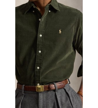 Polo Ralph Lauren Camisa de bombazine Custom Fit verde-oliva