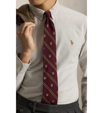 Polo Ralph Lauren Camisa oxford às riscas Custom Fit