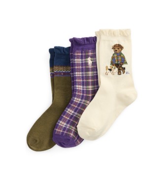Polo Ralph Lauren Set di 3 paia di calzini multicolore