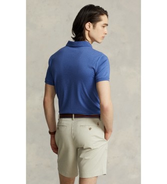 Polo Ralph Lauren Polo Custom Slim Fit de algodão macio azul