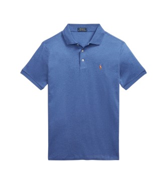 Polo Ralph Lauren Polo Custom Slim Fit de algodão macio azul