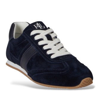 Lauren Ralph Lauren Sneaker Dani in camoscio e pelle blu navy