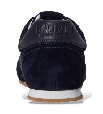 Lauren Ralph Lauren Sneaker Dani in camoscio e pelle blu navy