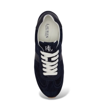Lauren Ralph Lauren Sneaker Dani in camoscio e pelle blu navy
