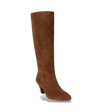 Lauren Ralph Lauren Stivali in pelle Emrsyn marrone