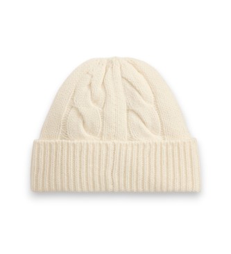 Polo Ralph Lauren Kapa iz mešanice volne s Polo Bear bež
