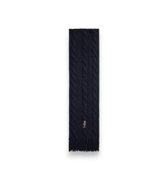 Polo Ralph Lauren Écharpe en point torsadé avec Polo Bear marine