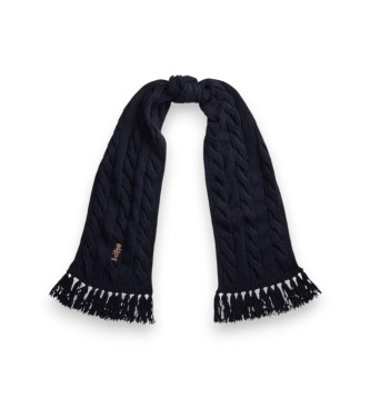 Polo Ralph Lauren Écharpe en point torsadé avec Polo Bear marine