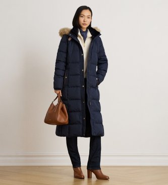 Lauren Ralph Lauren Casaco de penas com pelo sintético marinho