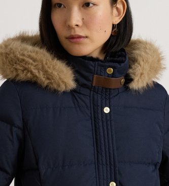 Lauren Ralph Lauren Casaco de penas com pelo sintético marinho