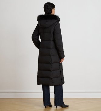 Lauren Ralph Lauren Casaco de penas com pelo sintético preto