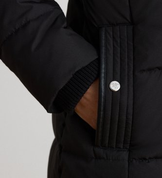 Lauren Ralph Lauren Casaco de penas com pelo sintético preto