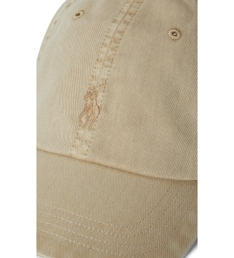 Polo Ralph Lauren Gorra de sarga teñida en prenda beige