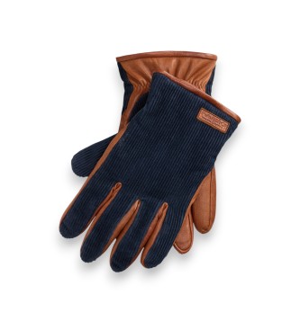 Polo Ralph Lauren Aviator marineblauwe Hybrid Cord handschoenen