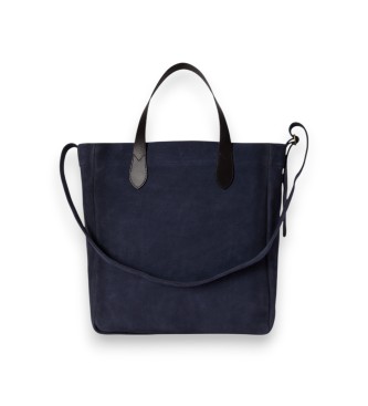 Polo Ralph Lauren Borsa tote in pelle scamosciata con Polo Bear blu navy