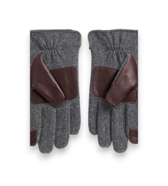 Polo Ralph Lauren Guantes de Piel Hybrid marrón