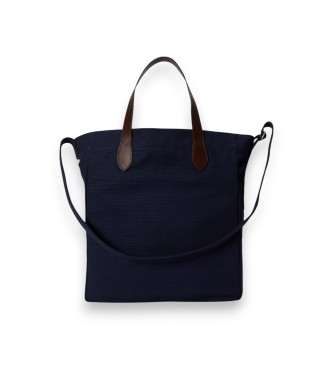 Polo Ralph Lauren Torba tote z bawełny z Polo Bear w kolorze granatowym