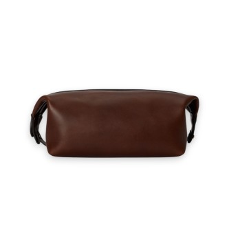 Polo Ralph Lauren Bruine leren toilettas Heritage