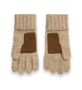 Polo Ralph Lauren Touchscreen-Lederhandschuhe beige