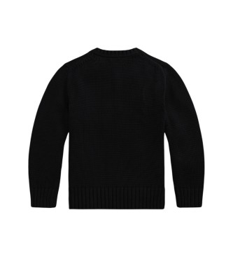 Polo Ralph Lauren Pull en coton à col rond noir
