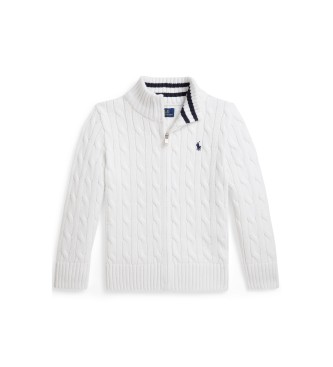 Polo Ralph Lauren Pull en coton torsadé blanc