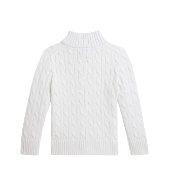 Polo Ralph Lauren Pull en coton torsadé blanc