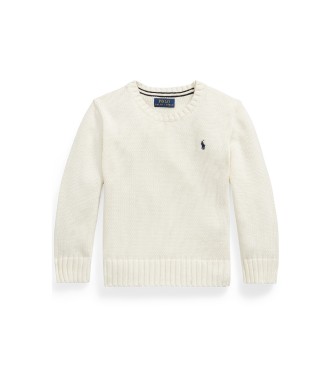 Polo Ralph Lauren Pull en coton à col rond beige