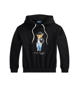 Polo Ralph Lauren Zwart sweatshirt met Polo Bear-print in kersthumeur