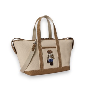 Polo Ralph Lauren Minibolsa shopper de lona Polo Bear preta