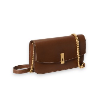 Polo Ralph Lauren Handtasche Polo ID aus Leder mit Kette, braun