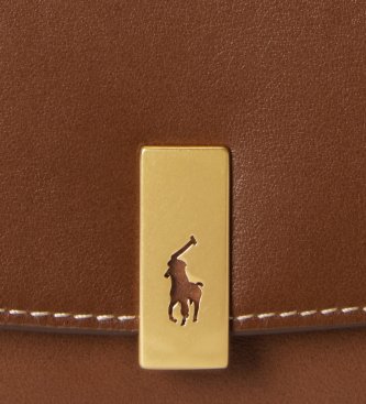 Polo Ralph Lauren Handtasche Polo ID aus Leder mit Kette, braun