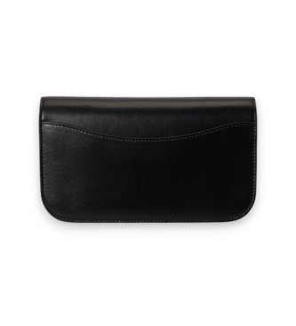 Polo Ralph Lauren Bolso cartera Polo ID de piel con cadena negro