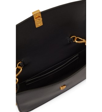 Polo Ralph Lauren Bolso cartera Polo ID de piel con cadena negro