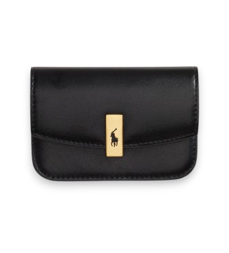 Polo Ralph Lauren Carteira de couro Over Card preta