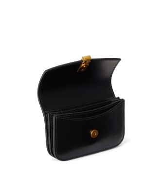 Polo Ralph Lauren Carteira de couro Over Card preta
