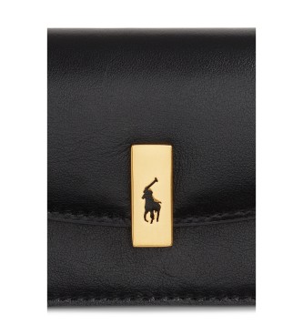 Polo Ralph Lauren Carteira de couro Over Card preta