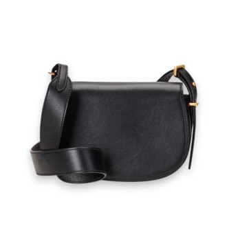 Polo Ralph Lauren Bolsa de couro Saddle preta