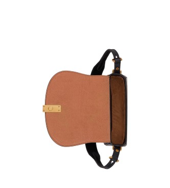 Polo Ralph Lauren Bolsa de couro Saddle preta