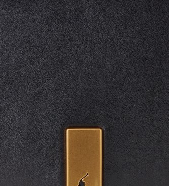 Polo Ralph Lauren Bolsa de couro Saddle preta