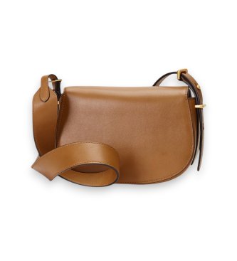 Polo Ralph Lauren Bolsa de couro Saddle marrom