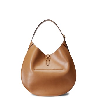 Polo Ralph Lauren Große Schulter­tasche Polo ID aus braunem Kalbsleder