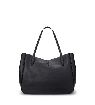 Polo Ralph Lauren Bolso tote Polo ID grande de piel negro