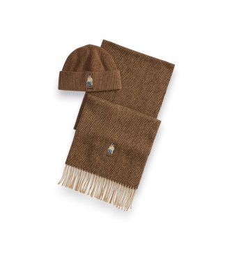 Polo Ralph Lauren Coffret cadeau Ours marron chiné