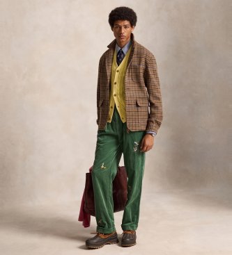 Polo Ralph Lauren Calça Whitman bordada Relaxed Fit verde